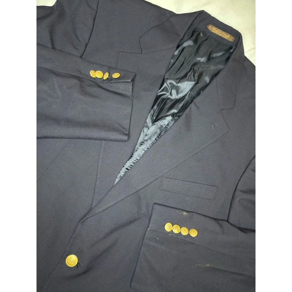 Vintage‎ Polo University Club by Ralph Lauren Blazer Men's 44R Wool Gold Button